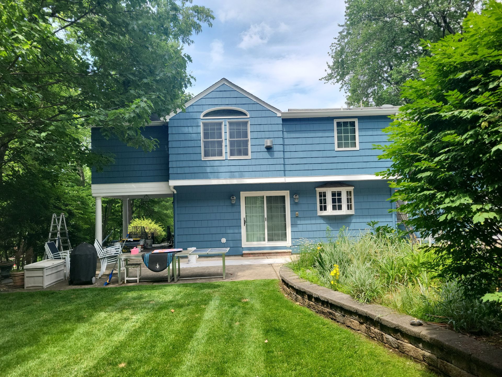 Exterior Painting and Cedar Shingle Siding Repair in Cedar Grove by Spectrum Painting, LLC