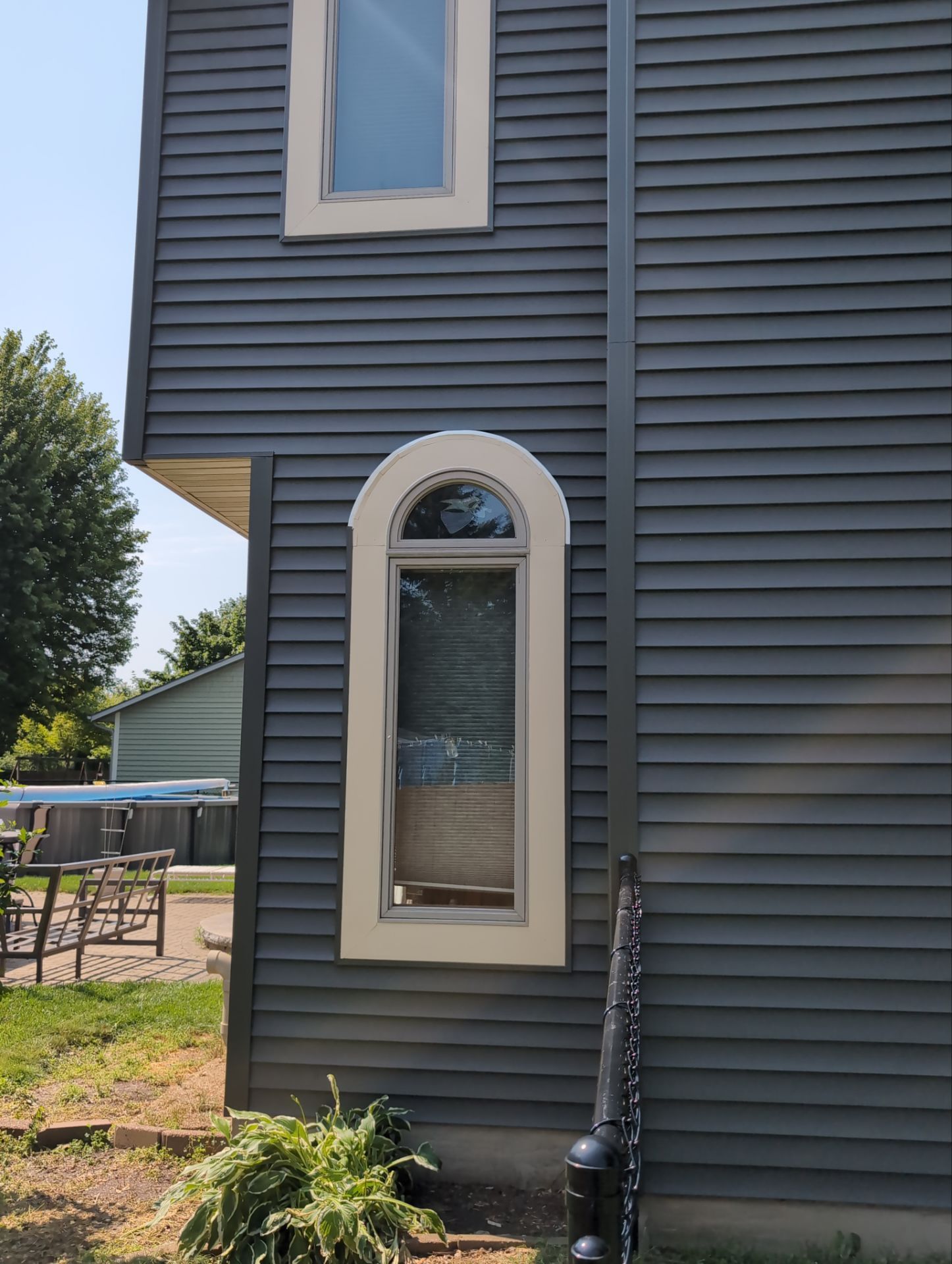 Bye Bye Cedar Siding ! Hello Misty Shadow!  by Gellings Roofing & Siding