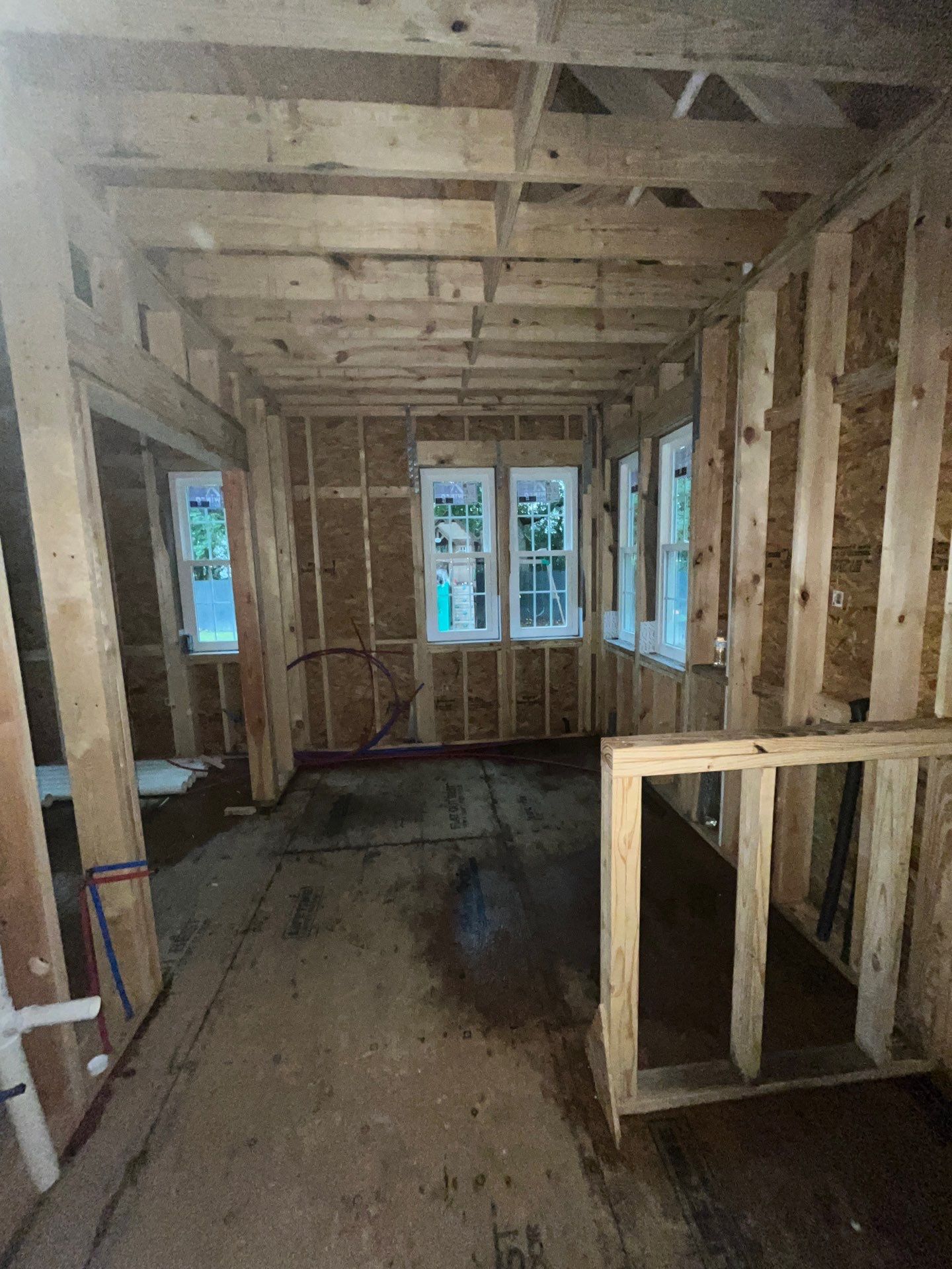 Mold remediation for custom home addition by EAS Environmental, LLC.