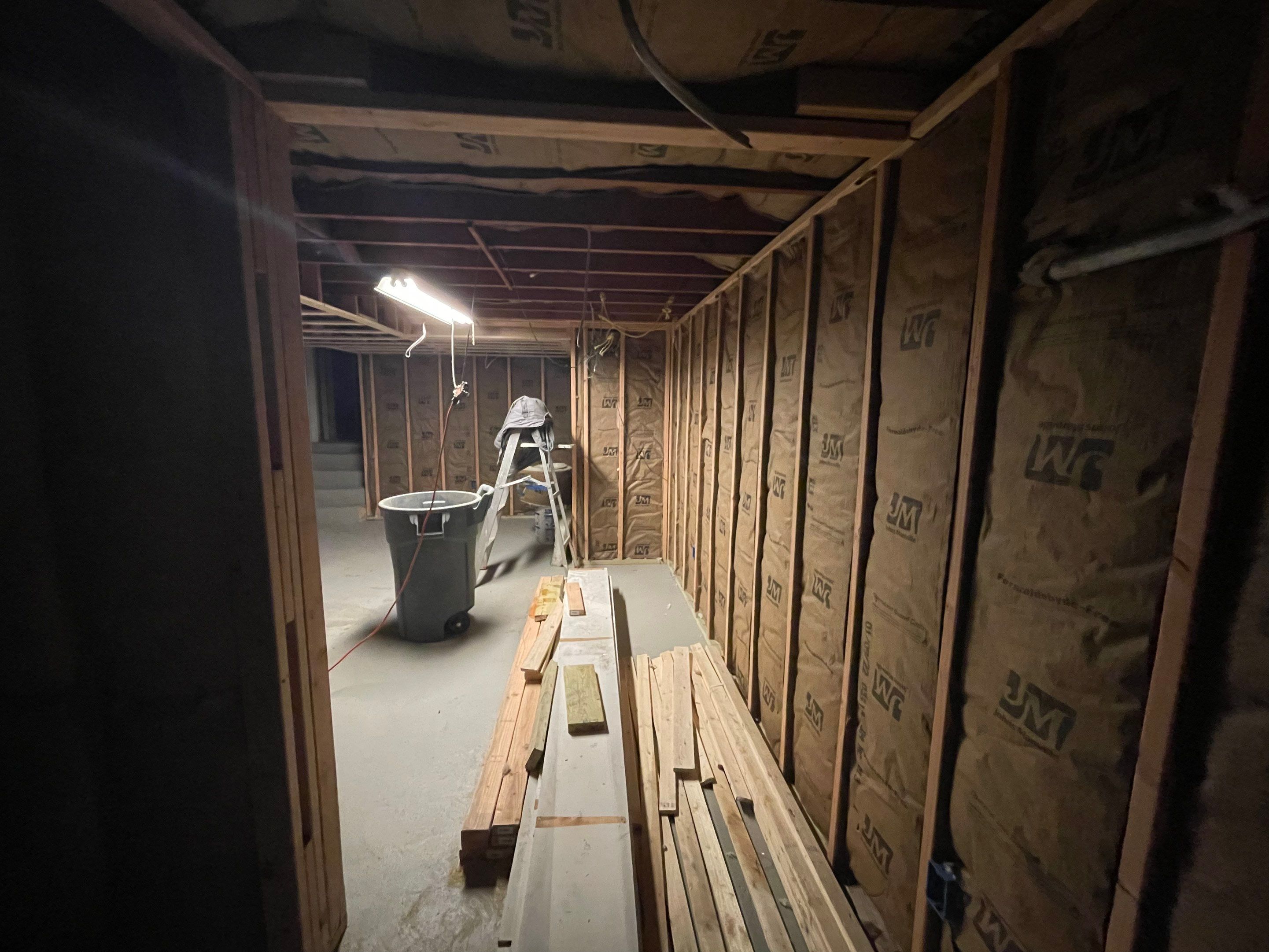 Basement Remodel using Wood by Home Concepts Construction