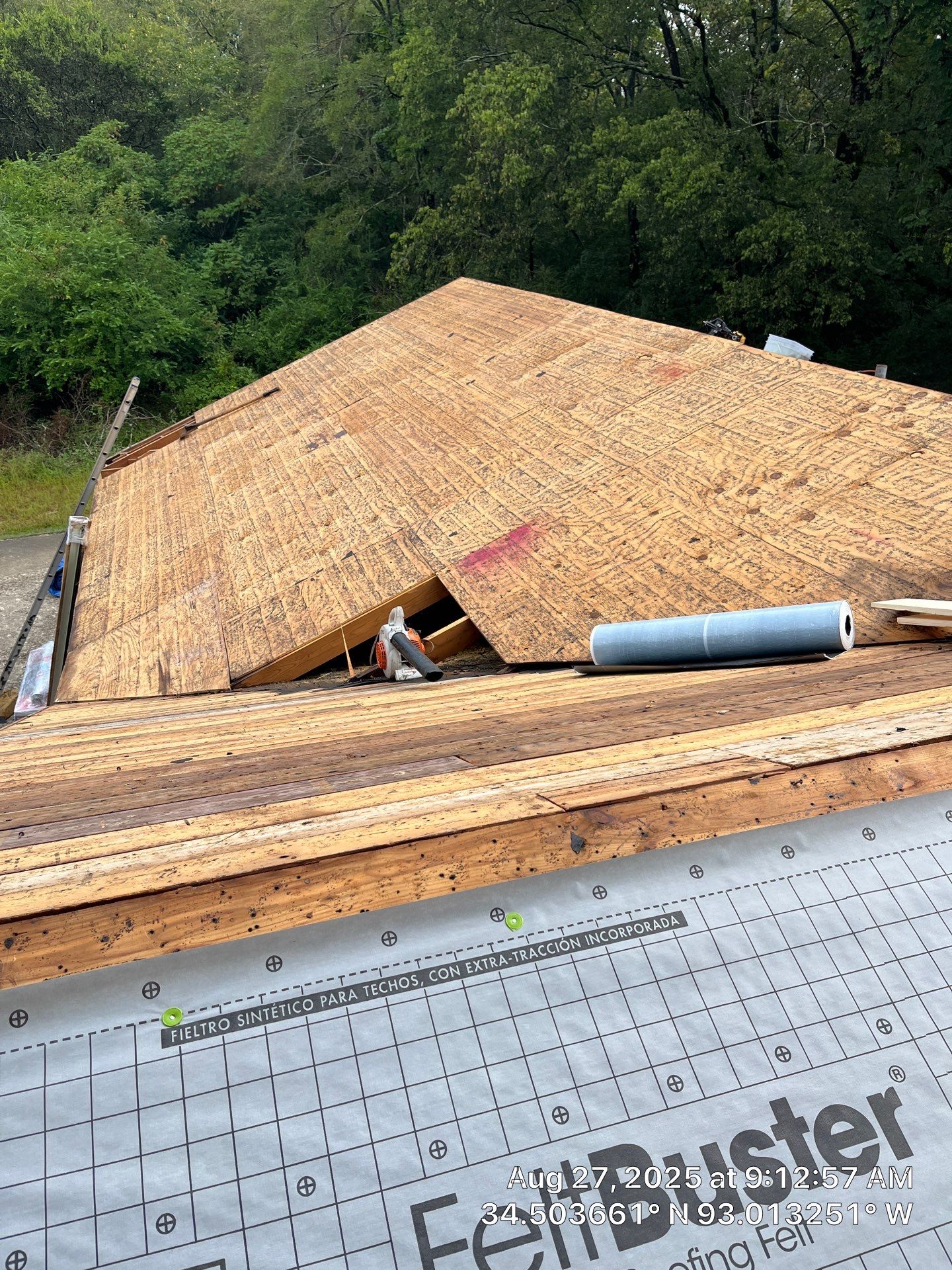 GAF Timberline HDZ Roof Replacement on Brick Home in Hot Springs by Temple Roofing and Exteriors