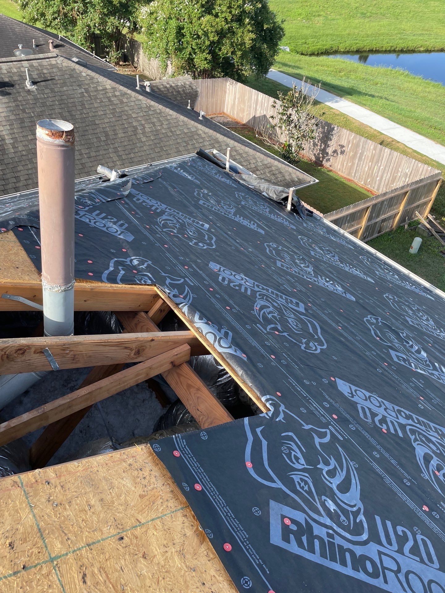 Residential Roofing Installation using Owen's Corning Duration (Lifetime) Shingles by Roof Repair Company