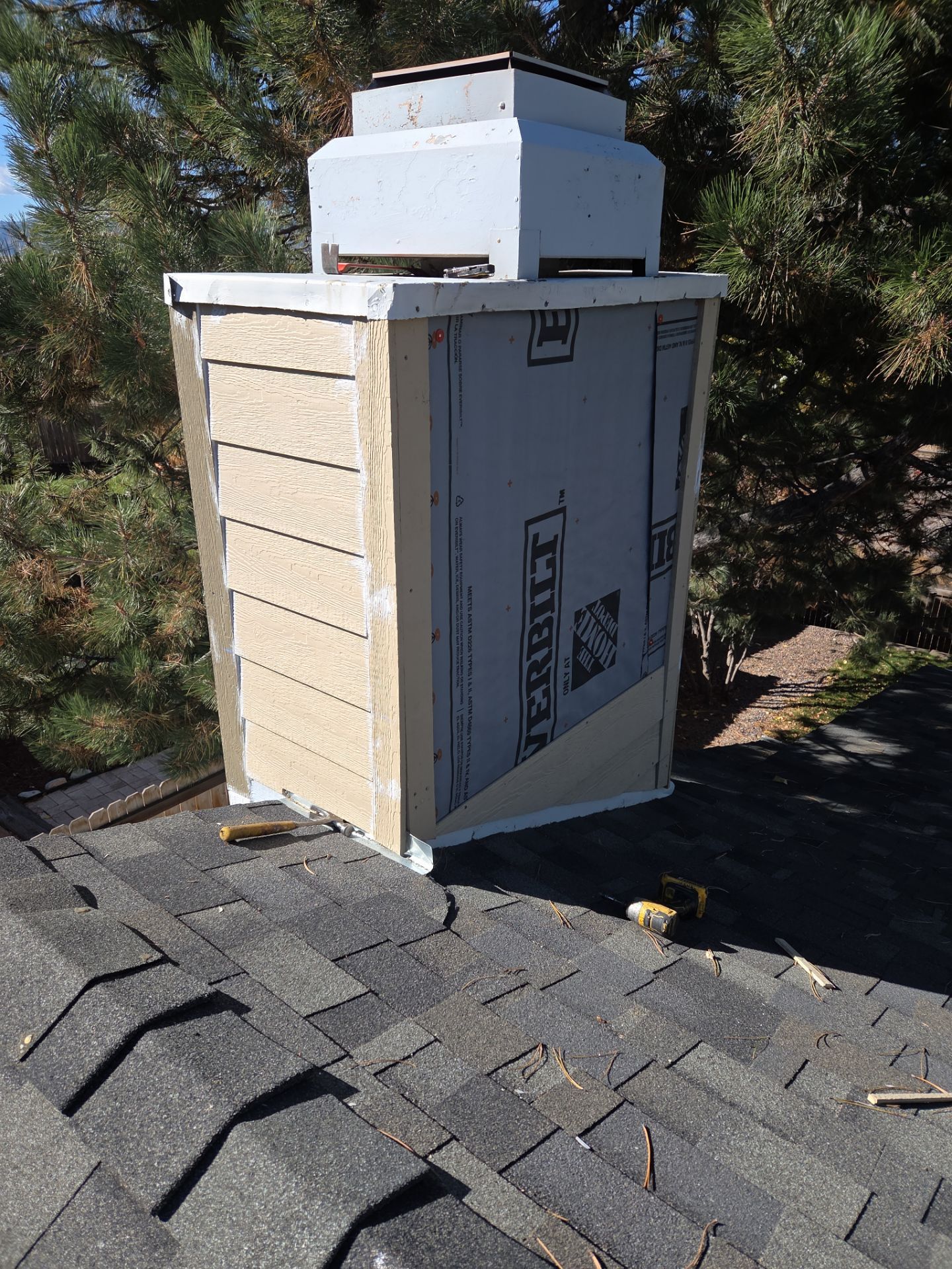 Chimney Siding Repair by RTP Roofing Company