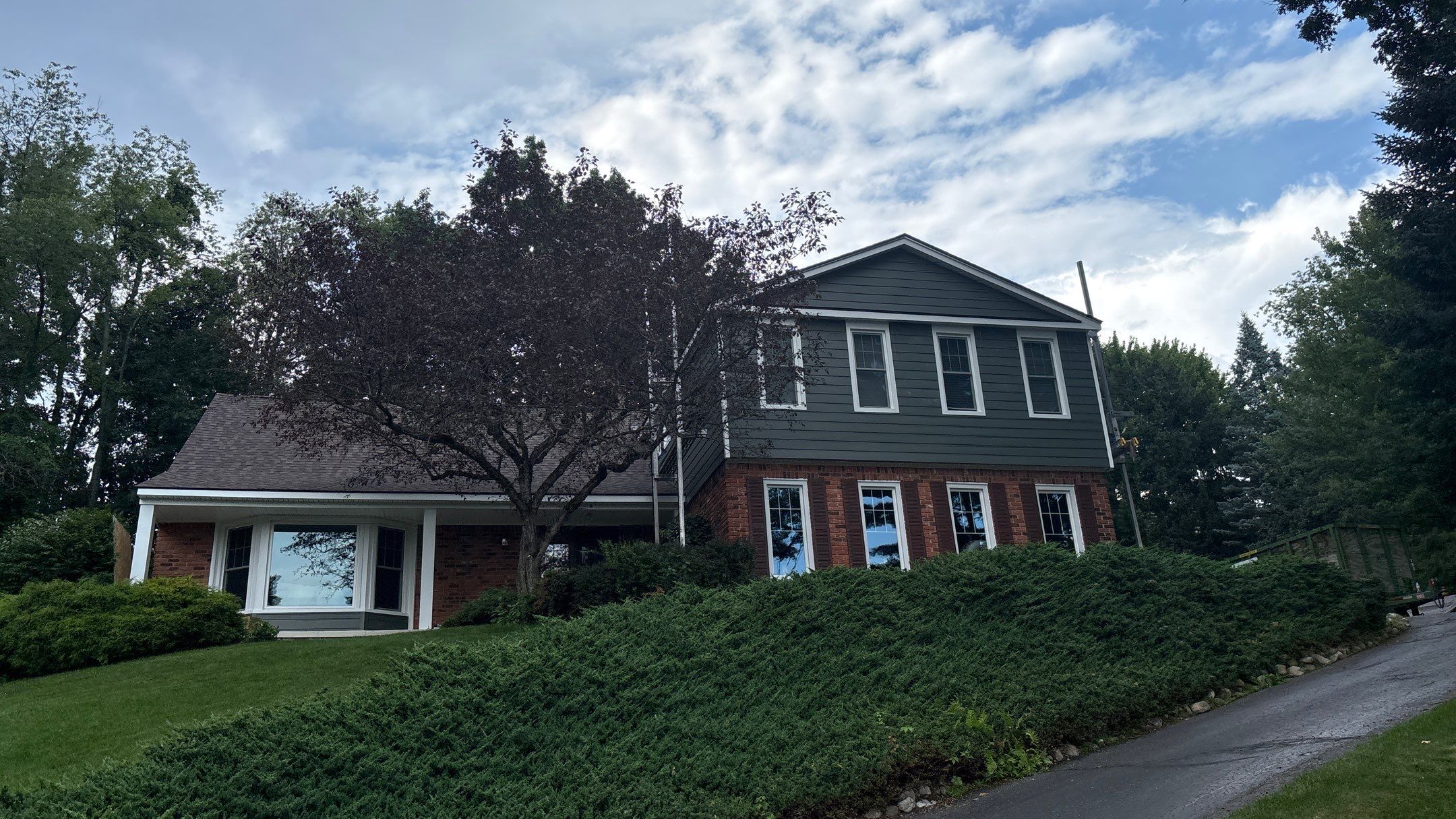 Siding Replacement using Alside Deep Moss by 180 Contractors