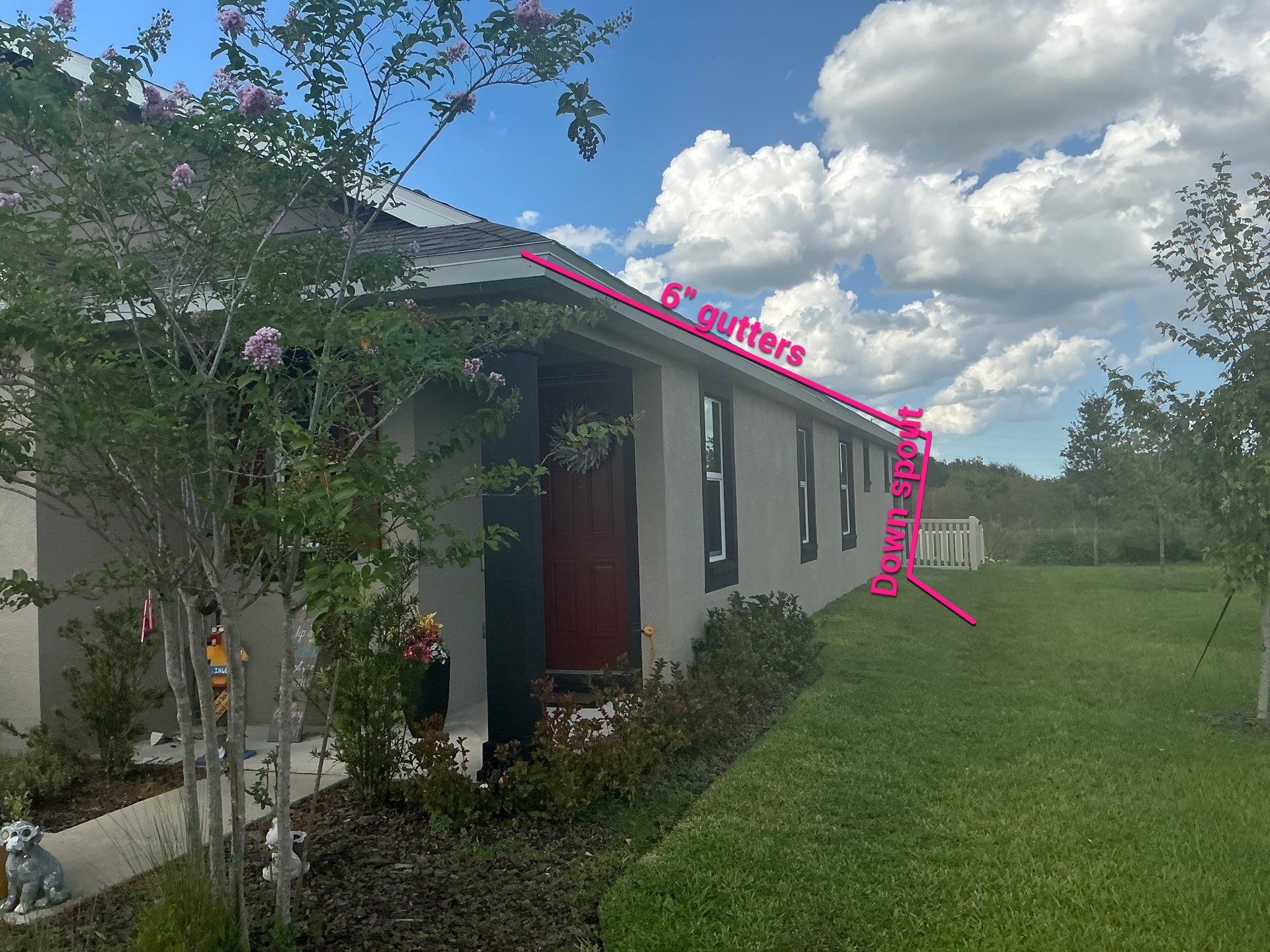 3X4 elbow Downspouts using Musket Brown Seamless Gutters in Lakeland FL by Gutter Professors