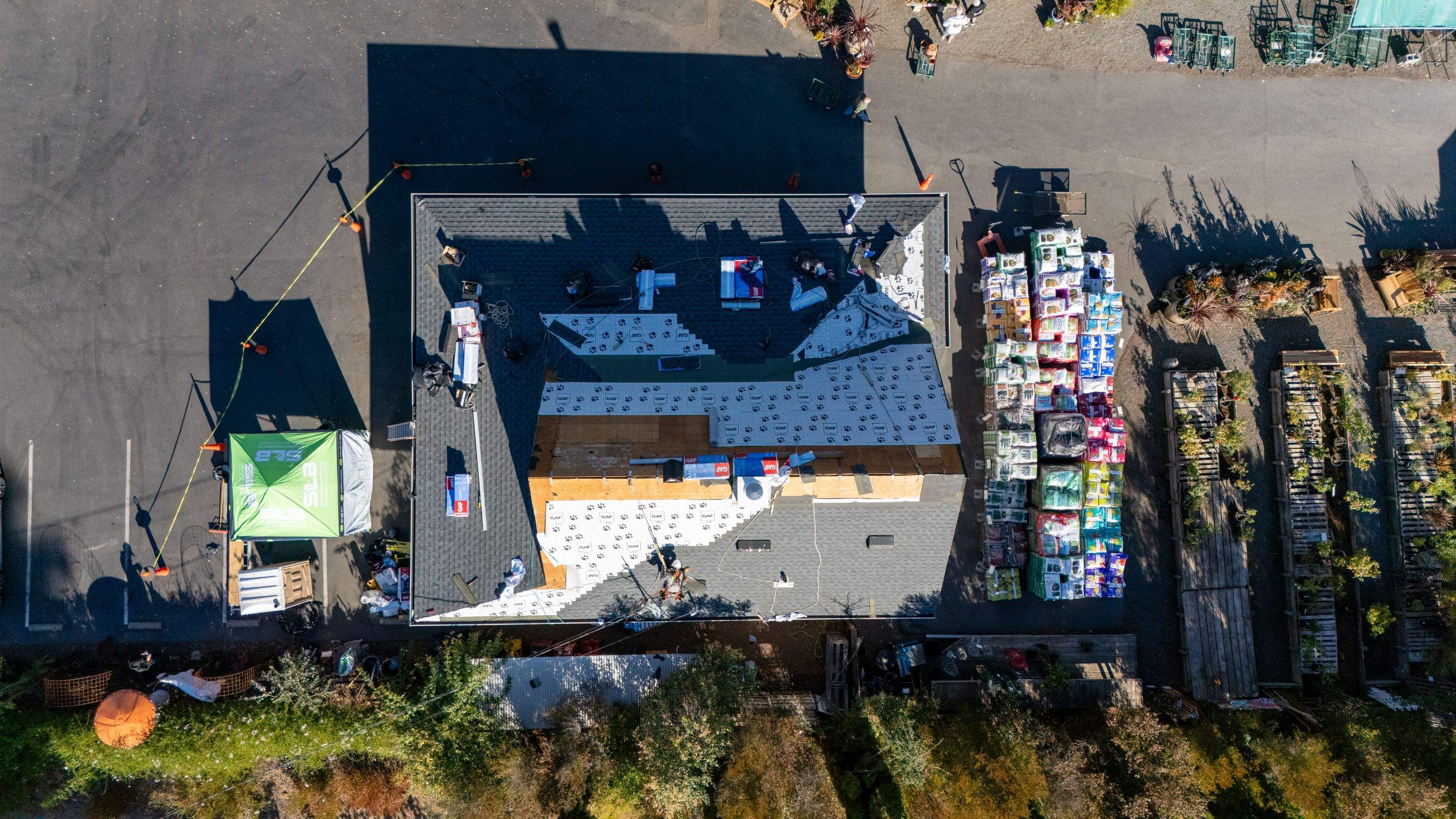 Commercial Roofing Installation using GAF Timberline HDZ RS by Sustainable Living Builders, Inc.