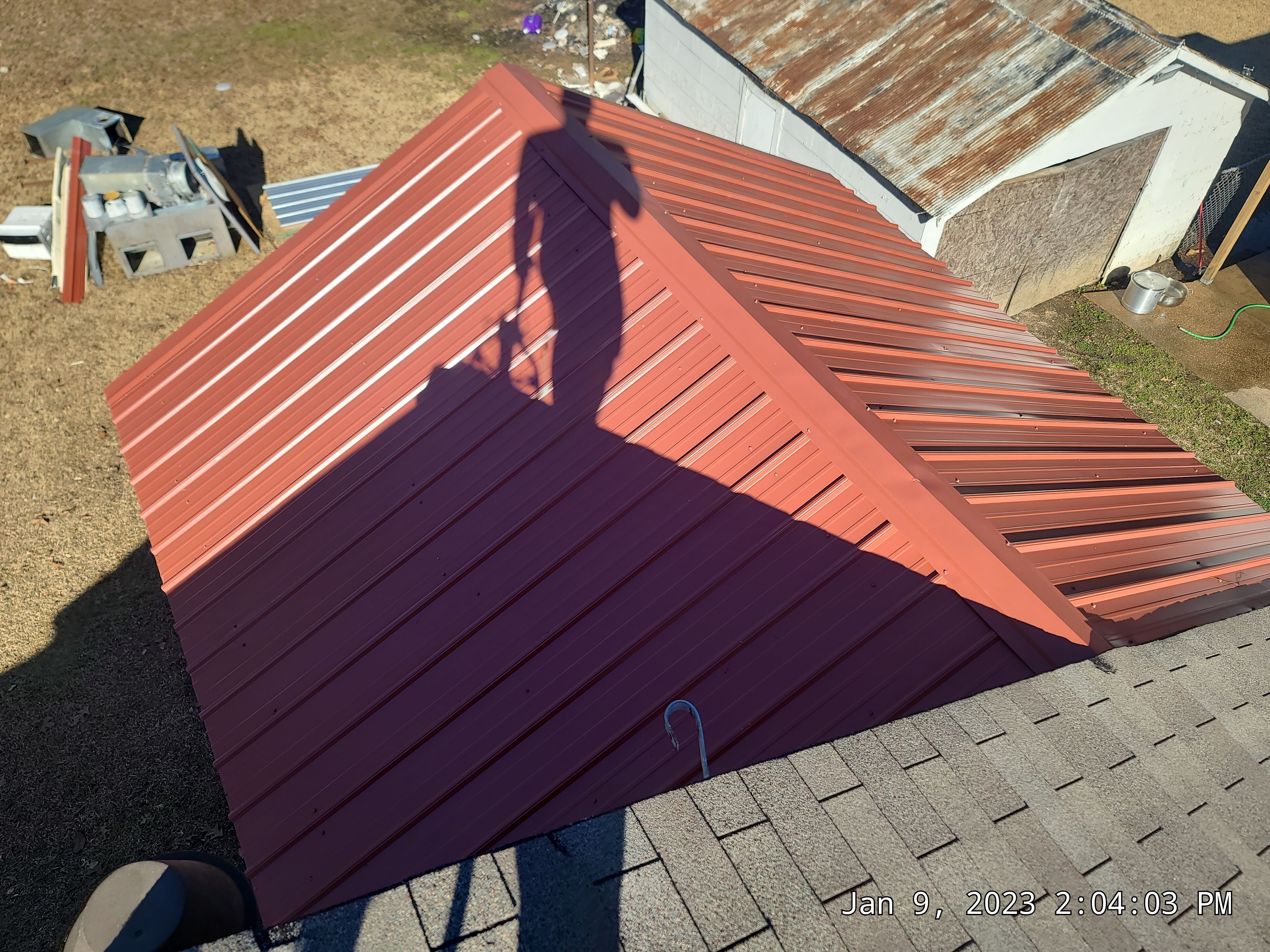 Residential Roofing Installation using 29 gauge metal by Hostetler Roofing