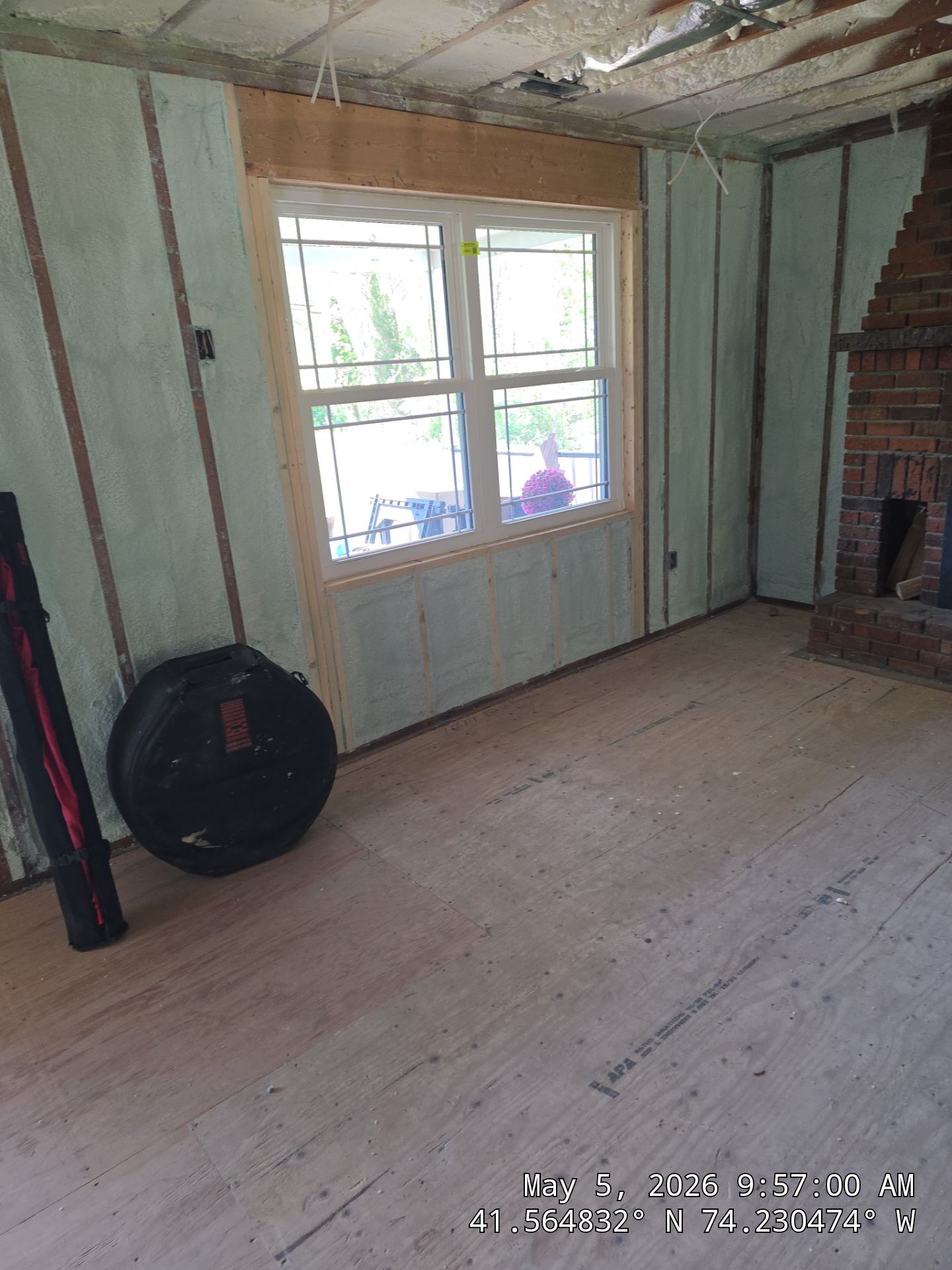 Exterior Walls using Closed Cell Spray Foam by NYS Foam & Energy