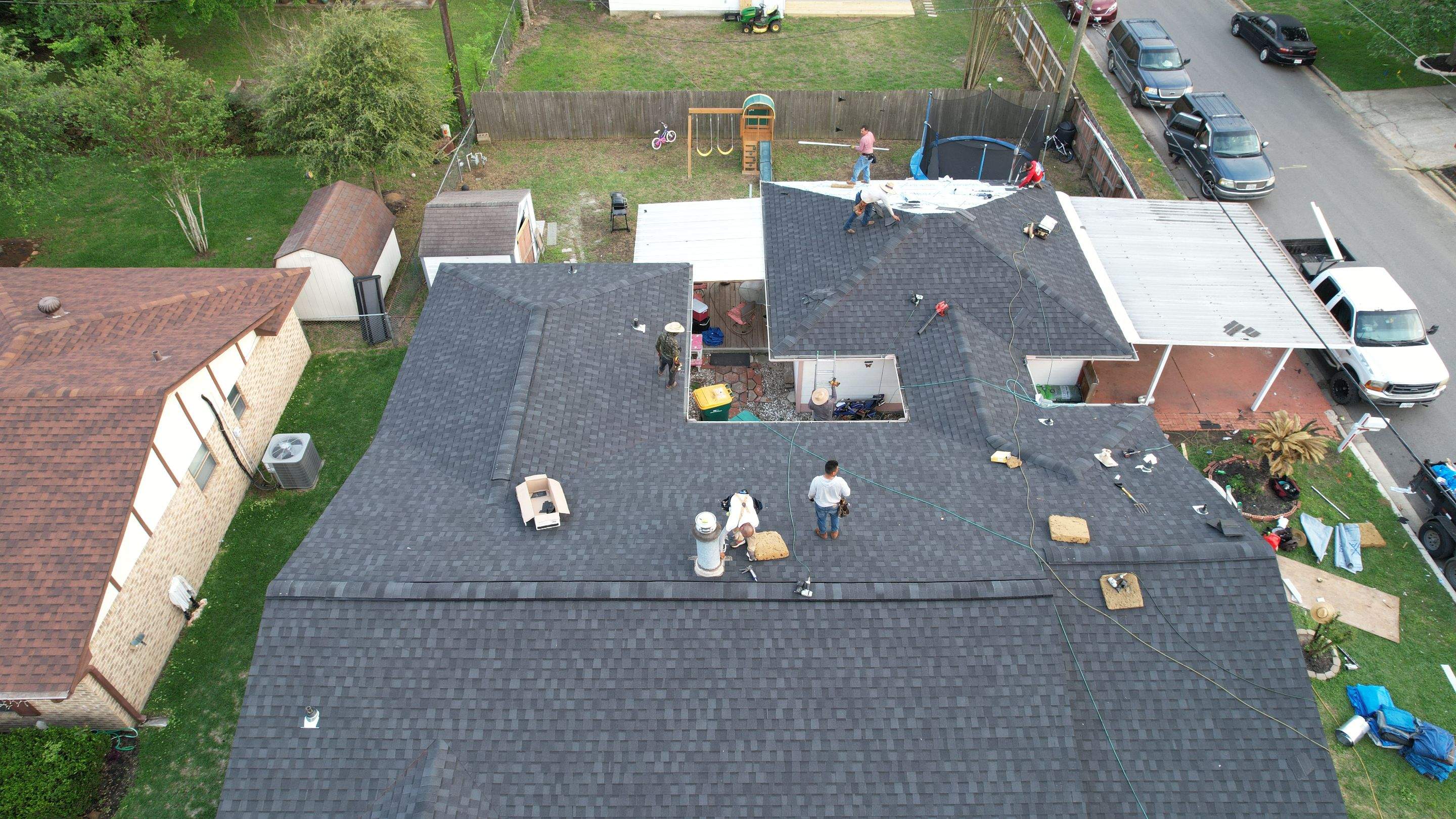 Full Roof Replacement on Brick Ranch — Conroe, TX by PL Roofing & SB Roofing, LLC.