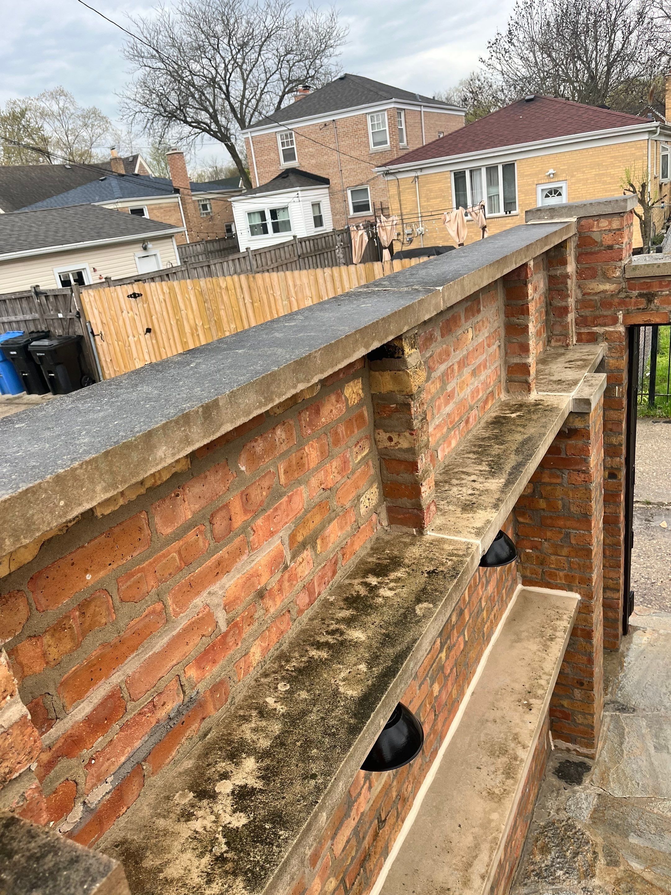 Brick repair, CSS, and stone cleaning by Northern Power Washing LLC.