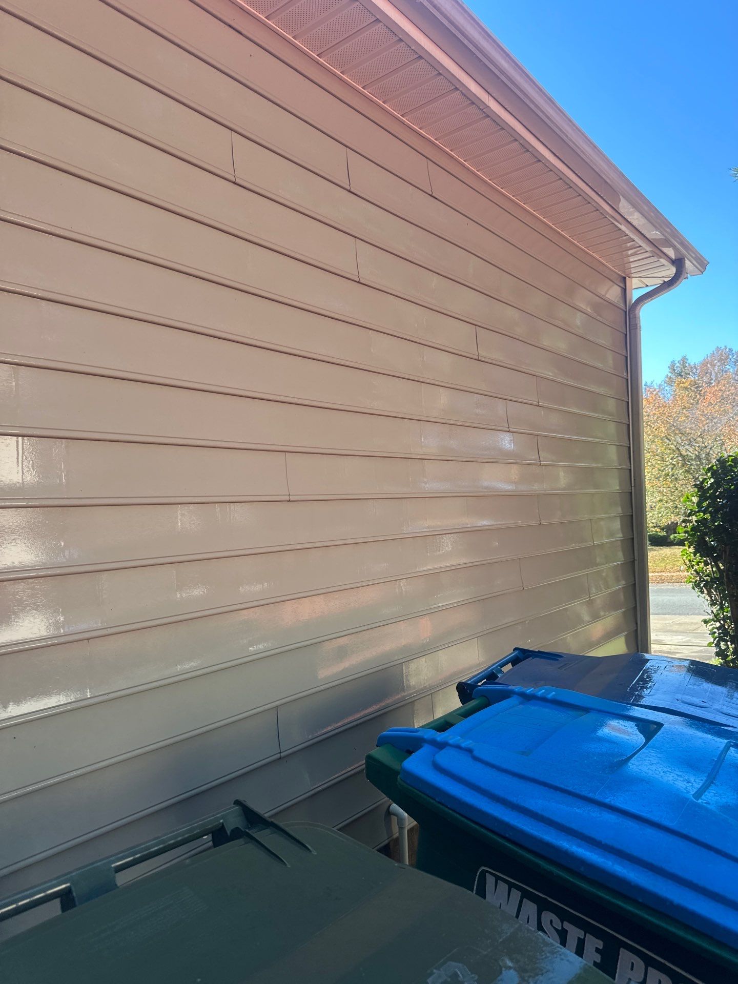 the service being performed is cleaning the exterior siding of a house using a pressure washing technique