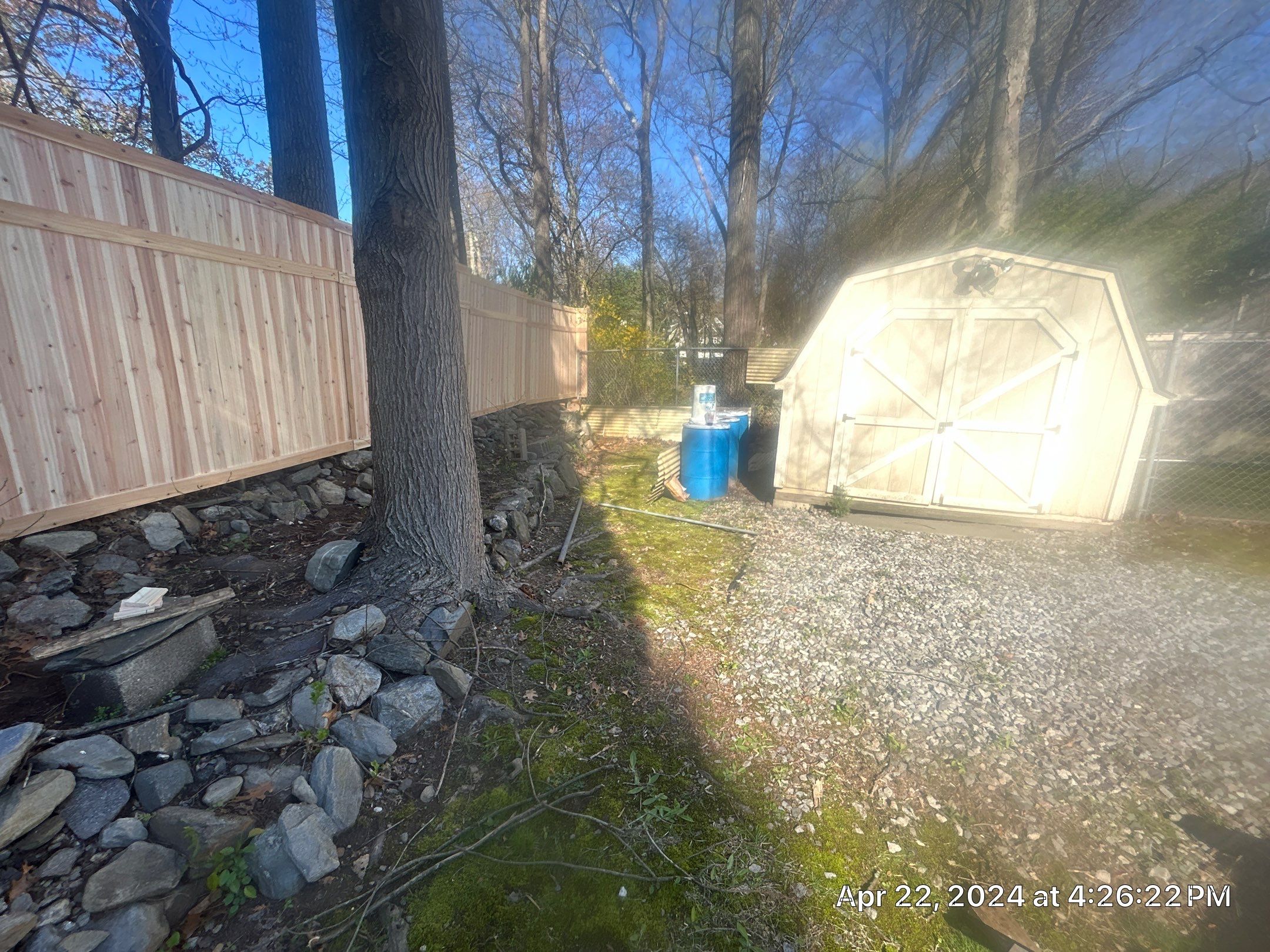 Fence Installation using Privacy Vinyl Fence by A Plus Exterior