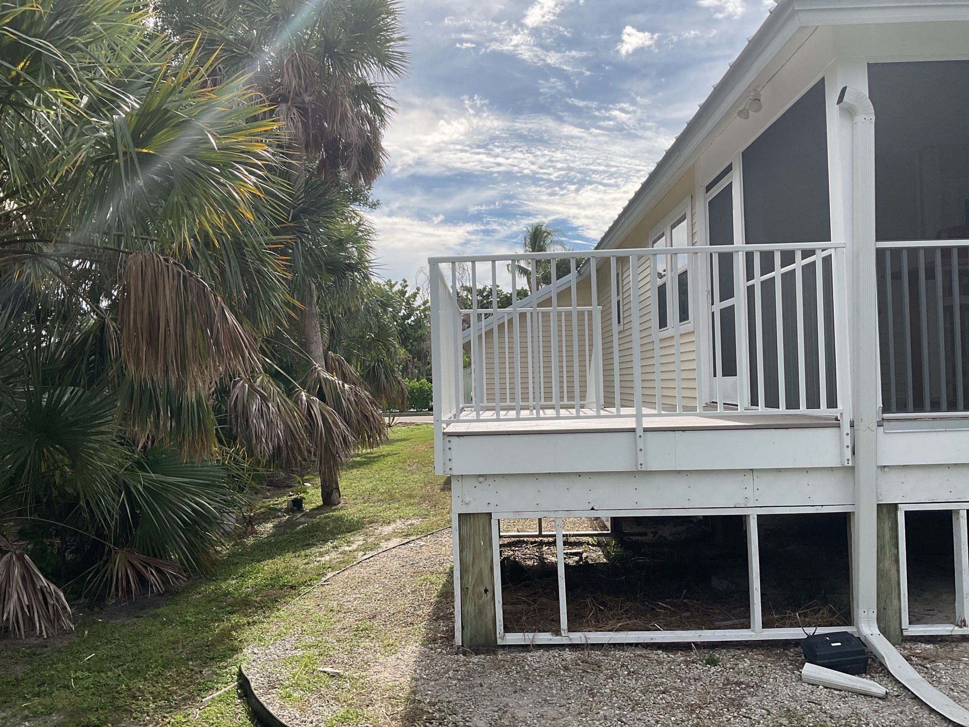 White K-Style Gutters for Beach Homes in Sanibel FL by Gutter Professors