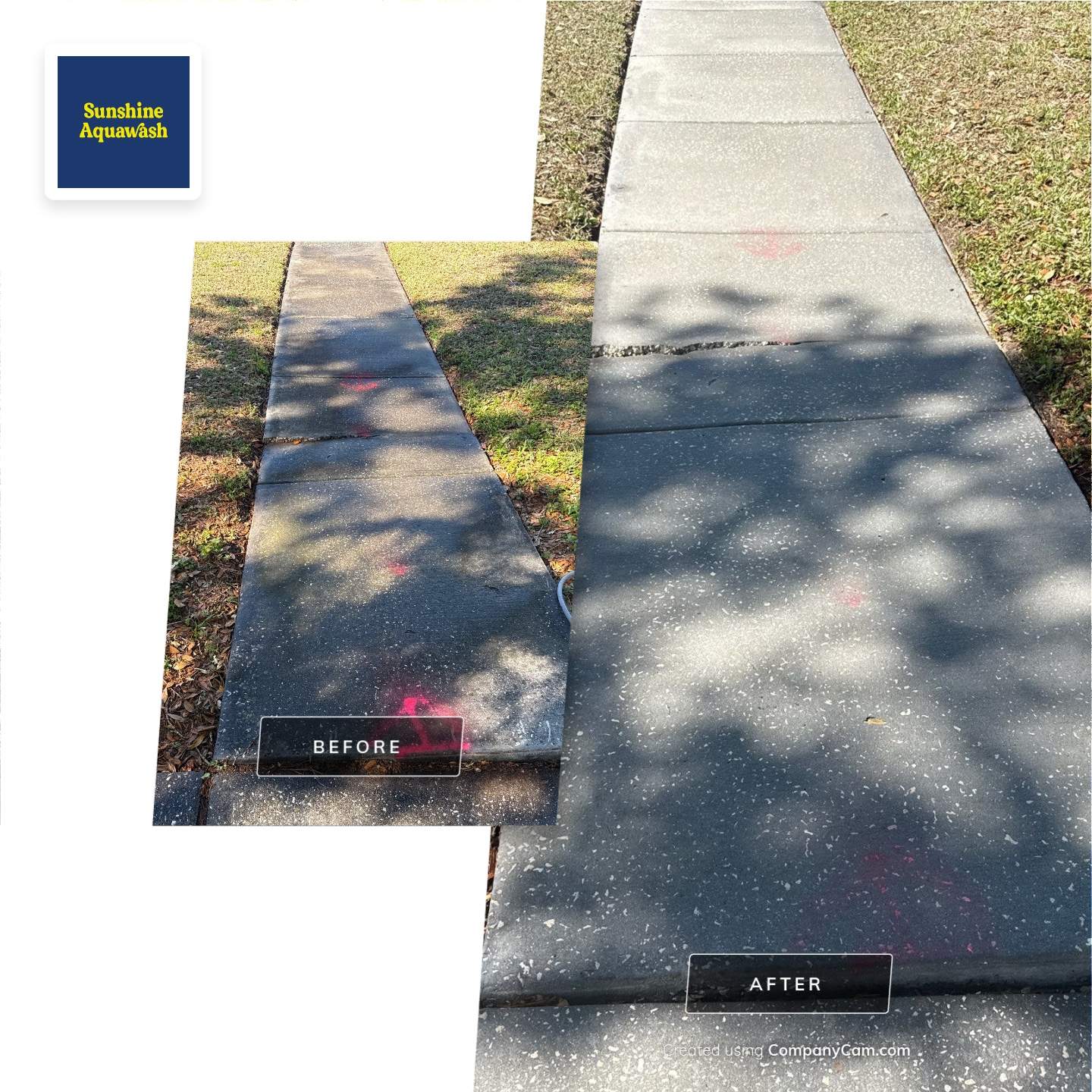 Concrete Driveway & Sidewalk Cleaning ā Peppermill IV at Providence Lakes, Brandon, FL by Sunshine AquaWash