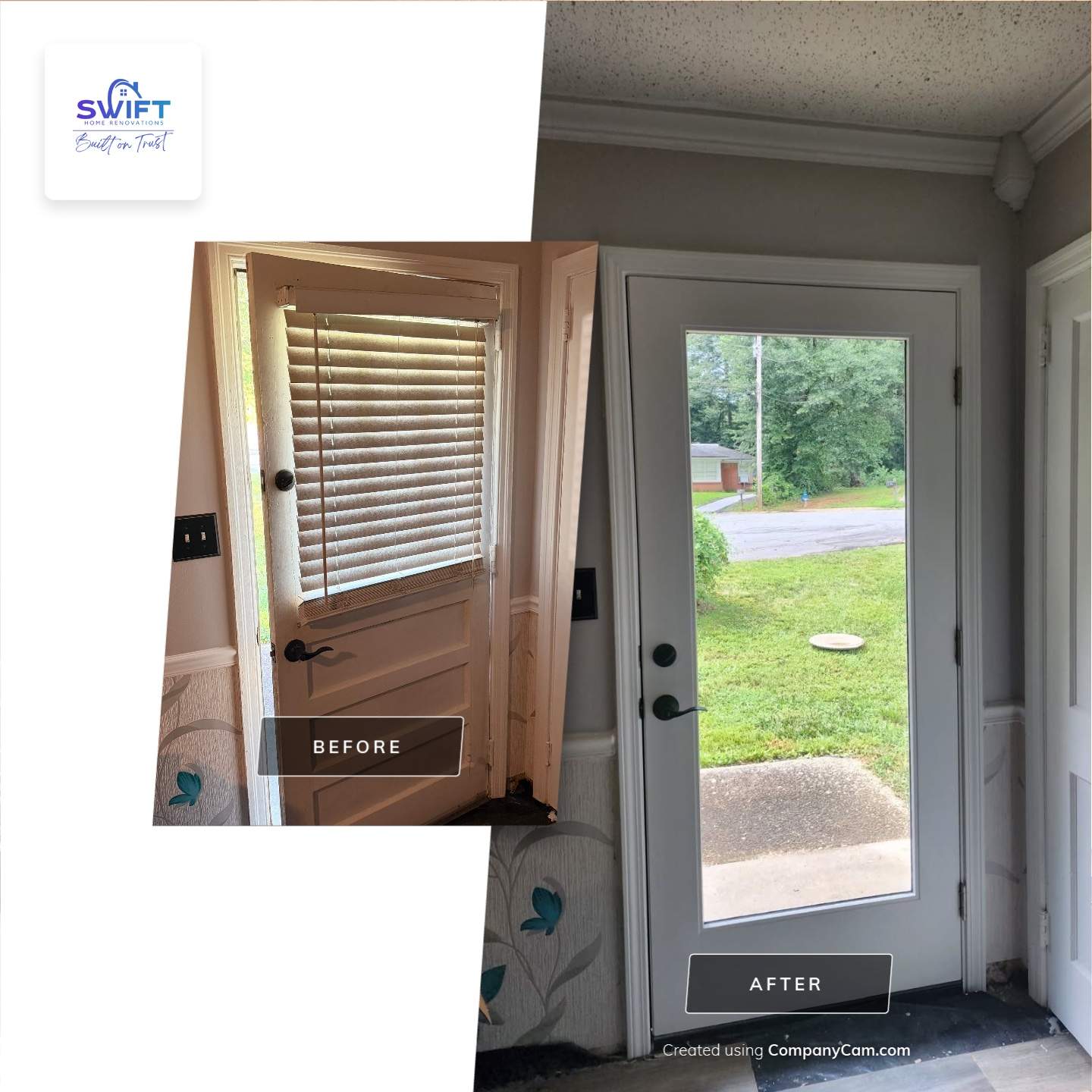 Full Exterior Siding Replacement and Door Installation in Smyrna by Swift Home Renovations