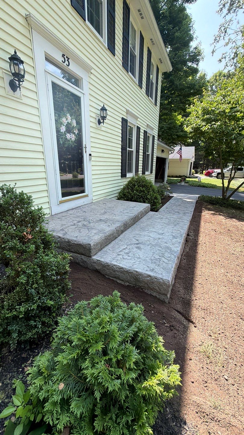 Fairport Oxford Slate Stamped Walkway by NG Masonry & Construction LLC