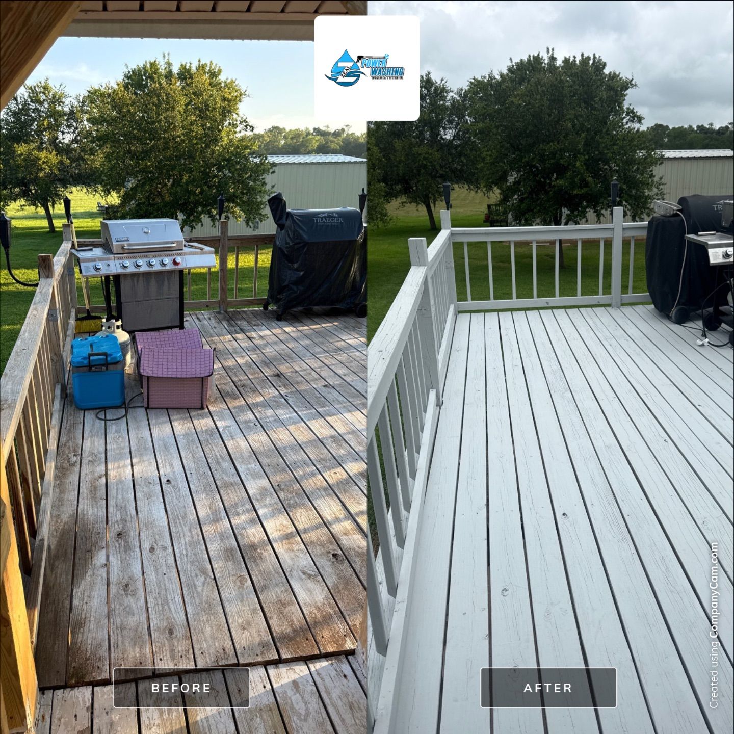 Elevated Deck Restoration and Staircase Refinishing in Rosharon, Texas by Zeal Power Washing