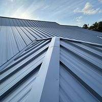 .032 Aluminum 1.5" Mechanical Seam Silver Metallic by Total Roofing System The Metal Roof Experts