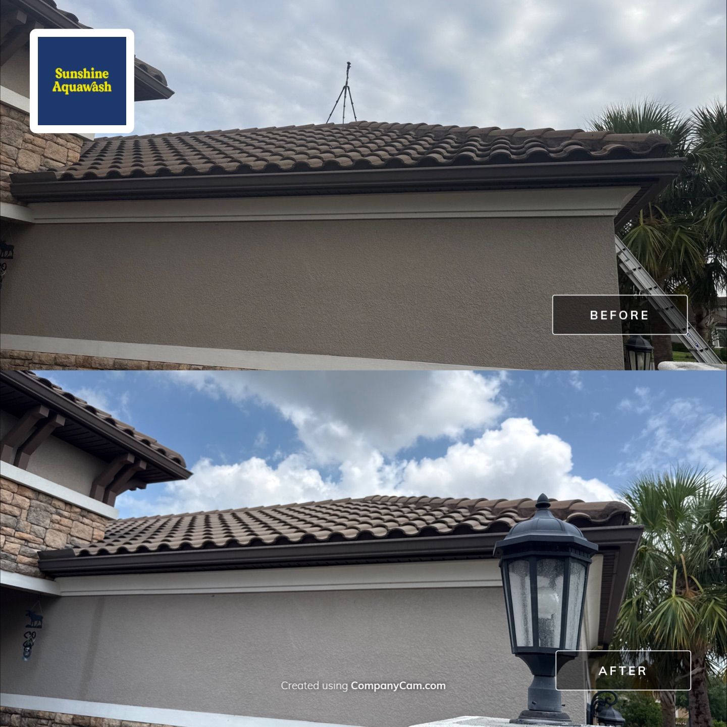 Tile Roof Cleaning in Artisan Lakes Community – Palmetto, FL by Sunshine AquaWash