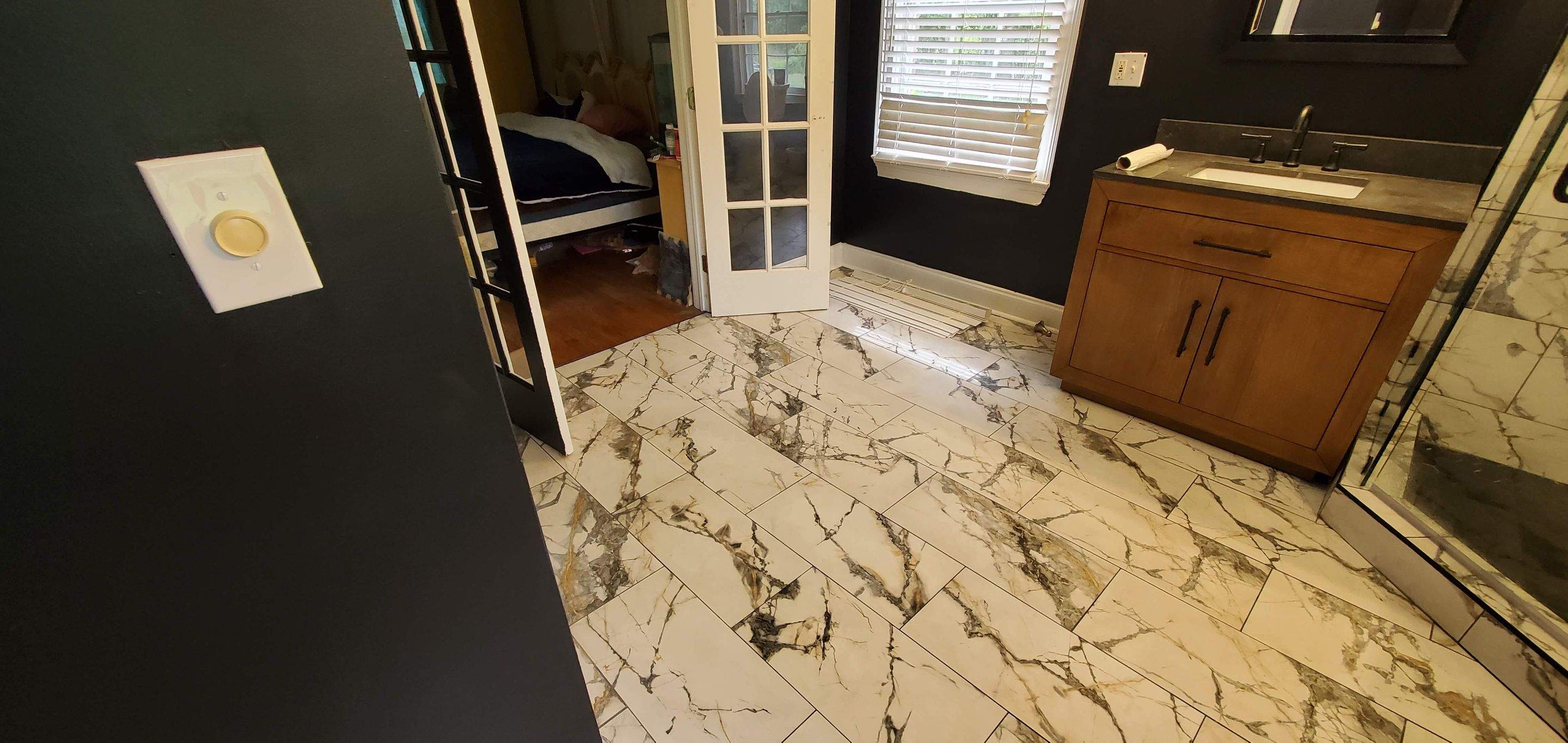 Bathroom Remodel using Soaker tub, vanities, tile, new shower by Baxter Professional LLC