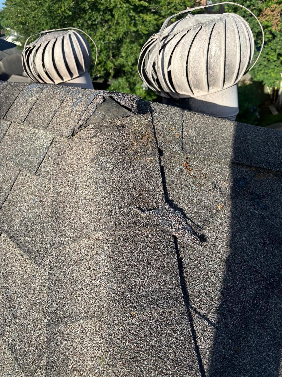 Hail Damage using Owen's Corning Duration (Lifetime) Shingles by Roof Repair Company