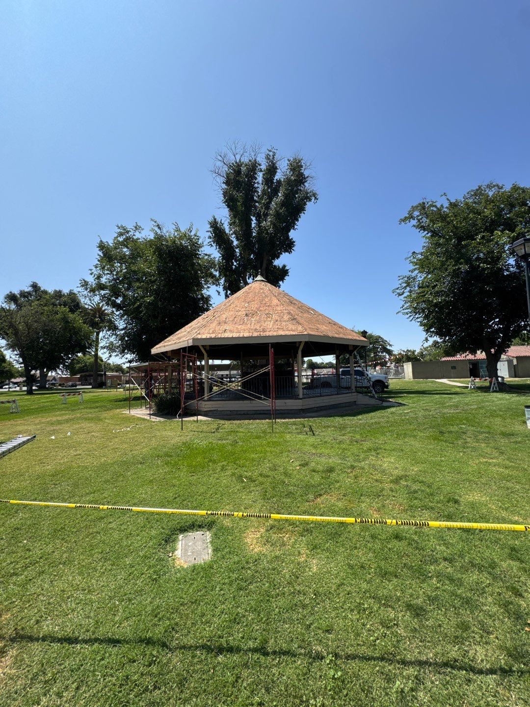 City of Gustine Gazebo project by Straight Edge Roofing Inc