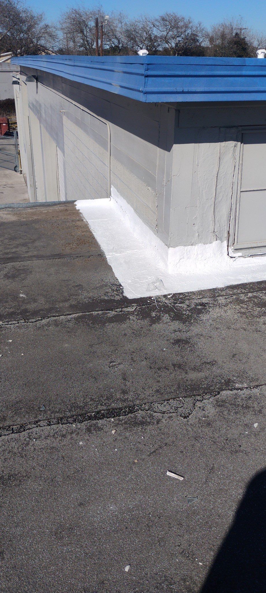 Commercial Silcone Roof Repair using Silcone Coating by Galvan Roofing and Construction