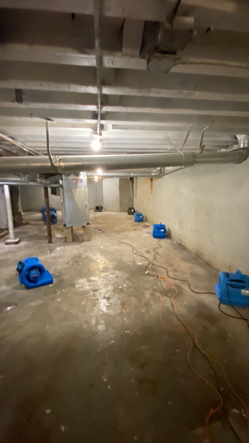 Overhead Sewage Pipe Burst by Chicagoland Water Medics