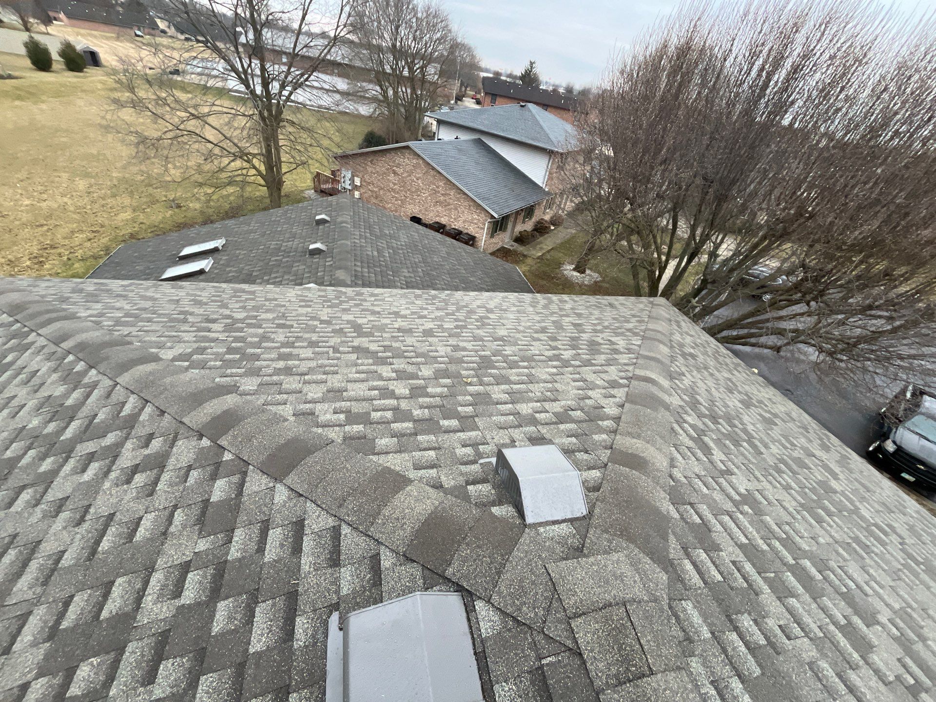 Residential Roofing Installation using GAF Timberline HDZ Weathered Wood by Nitro Roofing and Construction