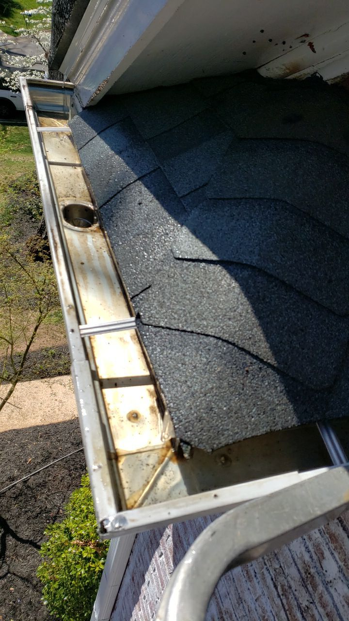Gutter Cleaning using water by Power Wash Masters LLC