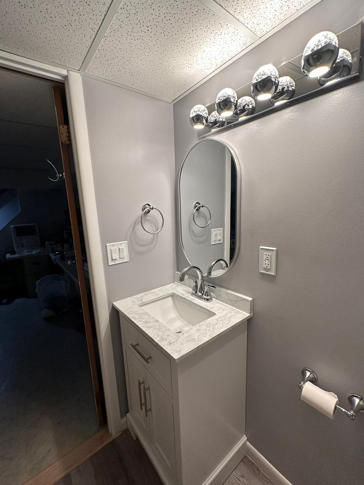 Bathroom Remodel using Drywall by Home Concepts Construction