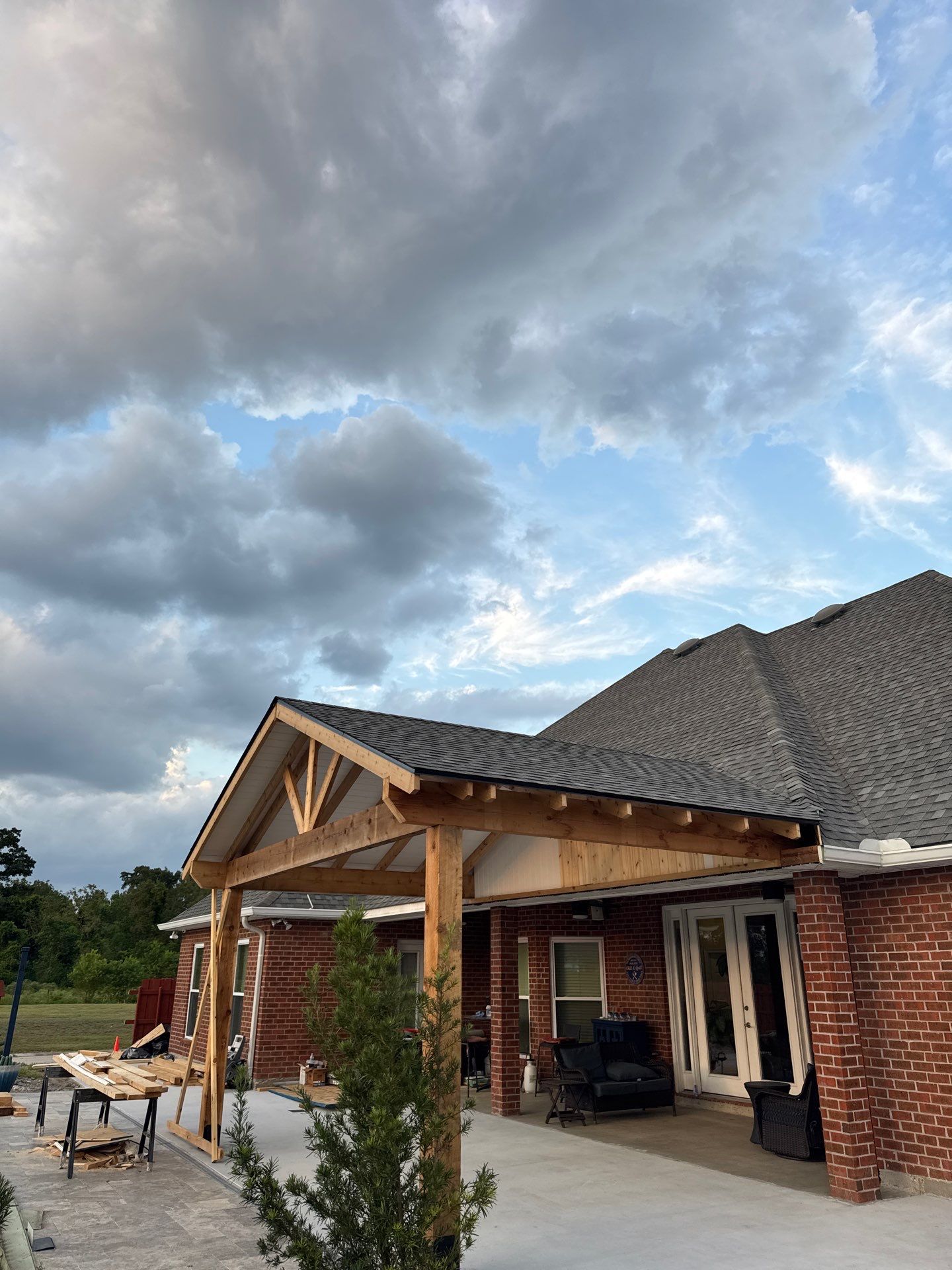 HDS Contractors - Concrete Patio and Cedar Cover in Belle Chasse by HDS Contractors