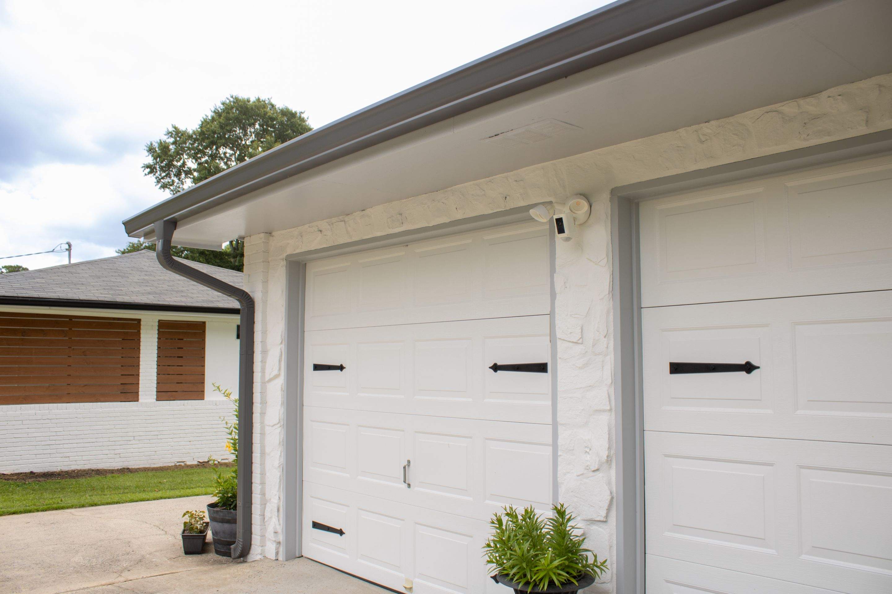 Portico Build with PVC Square Column Crafters Columns, Rotten Wood Replacement, and Exterior Painting by Nelson Exteriors