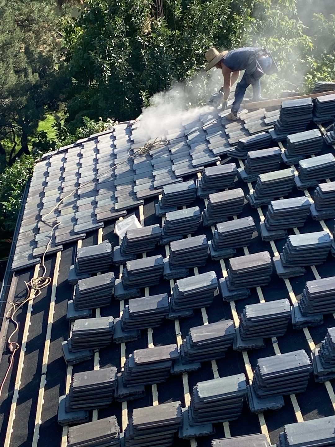 Residential Roofing Installation using Bartile Slate by A to Z Roofing