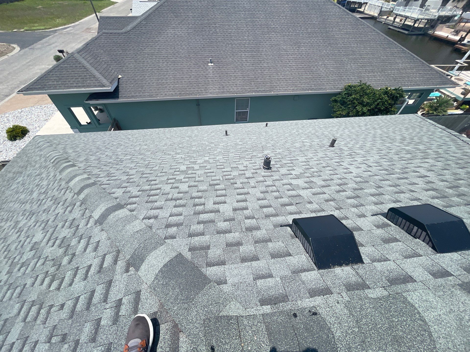 Residential Roofing Installation using GAF HDZ Slate by Lighthouse Roofing