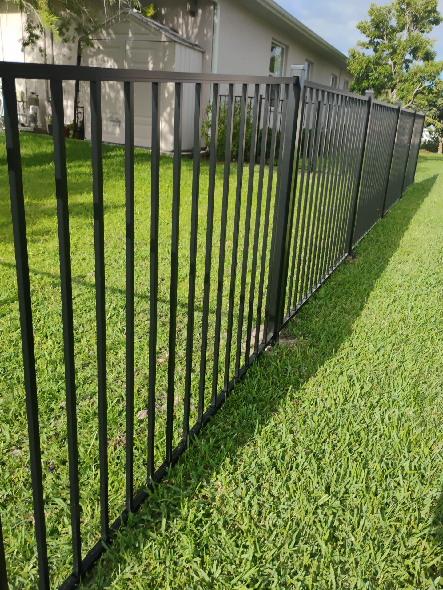Black Aluminum Picket Fence Installation for Nokomis Waterfront Property by True Fence LLC