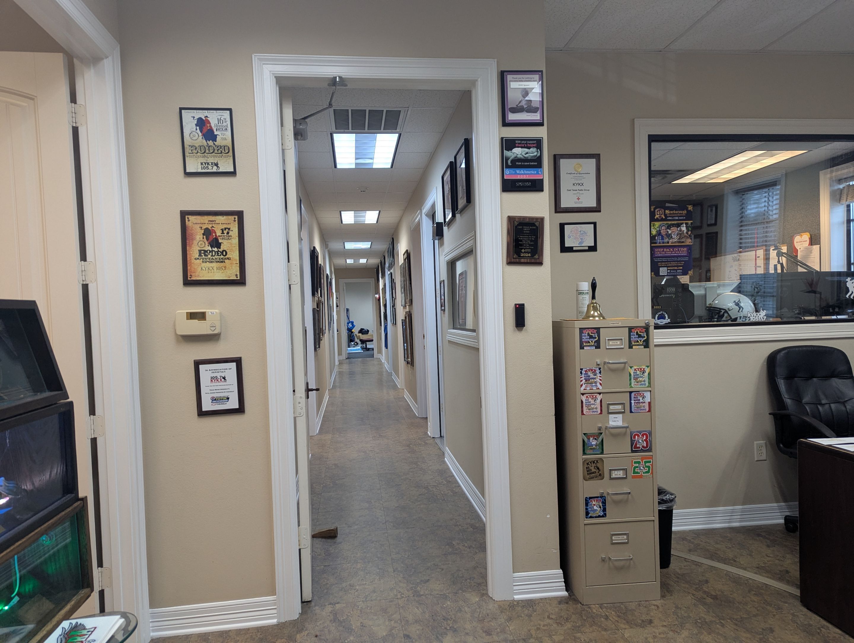 Commercial Interior Painting at KYKX 105.7 in Longview, TX by Quality Coats Painting
