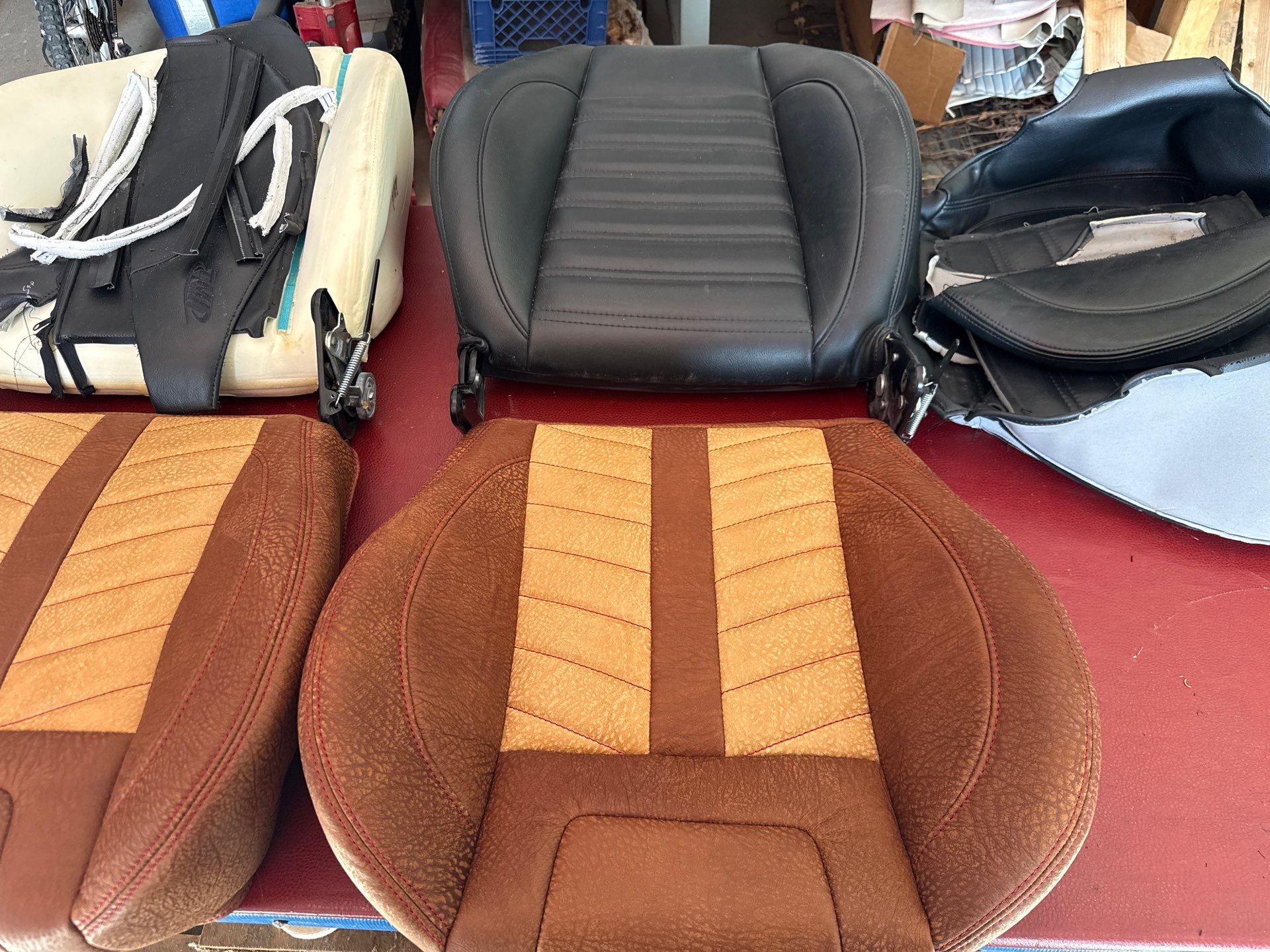 1963 Nova SS Custom Leather Interior  by Rocky Mountain Upholstery Co