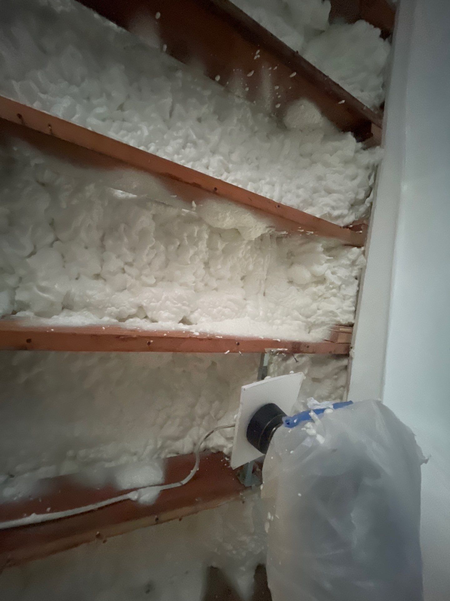 Attic Insulation using open cell spray foam by NYS Foam & Energy