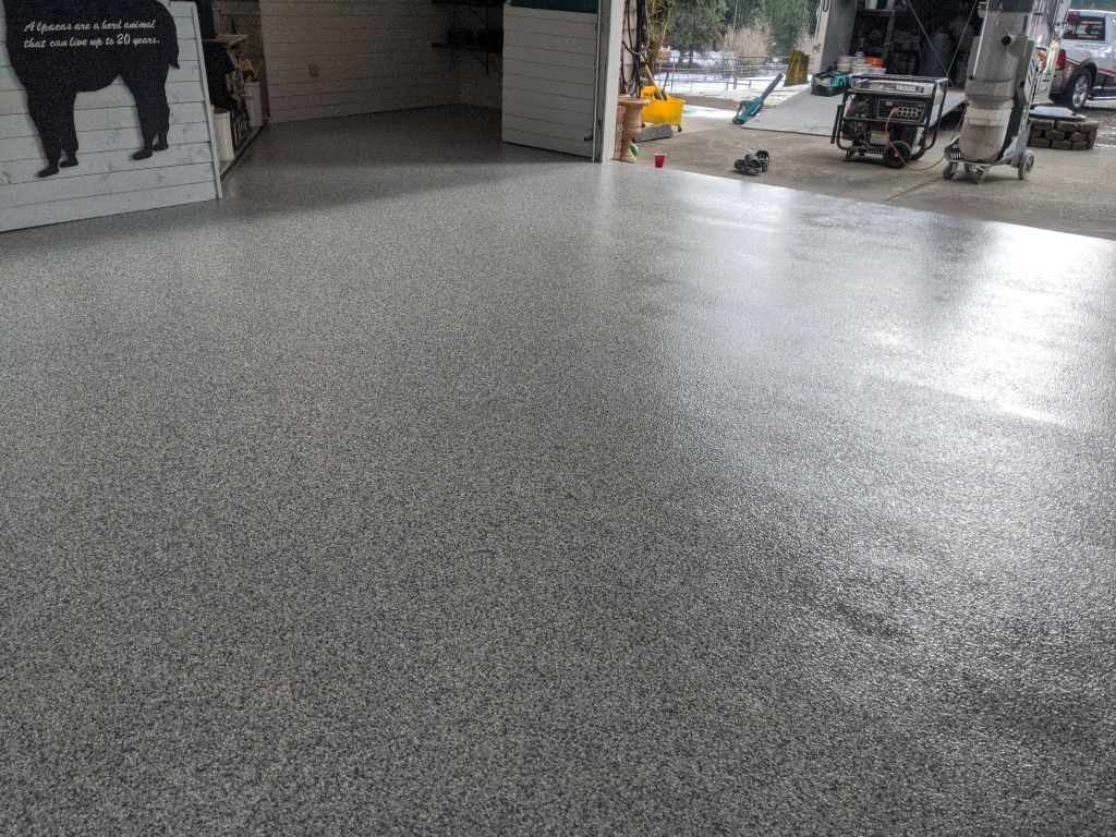 Garage Transformation using Slate Stone and the Penntek Evolution System by Croc Coatings, LLC