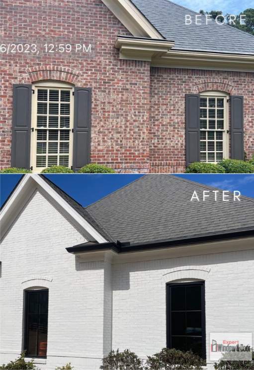 Alpharetta Brick Home Exterior Window & Door Replacement by Expert window & Door