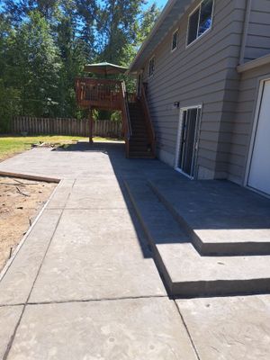 Chris | Stamped Concrete Patio, Walkway & Steps