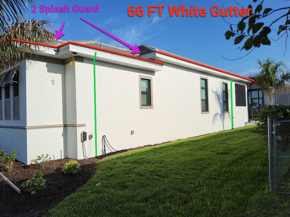 Seamless Aluminum Gutter Installation using 6 Inch Seamless Gutters in Cape Coral FL by Gutter Professors