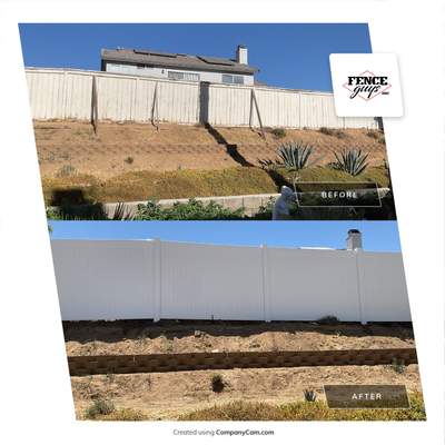 Fence Installation using Vinyl