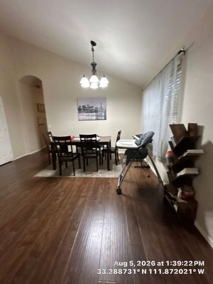 Chandler Dining Room Update with Dark Wood Laminate Flooring