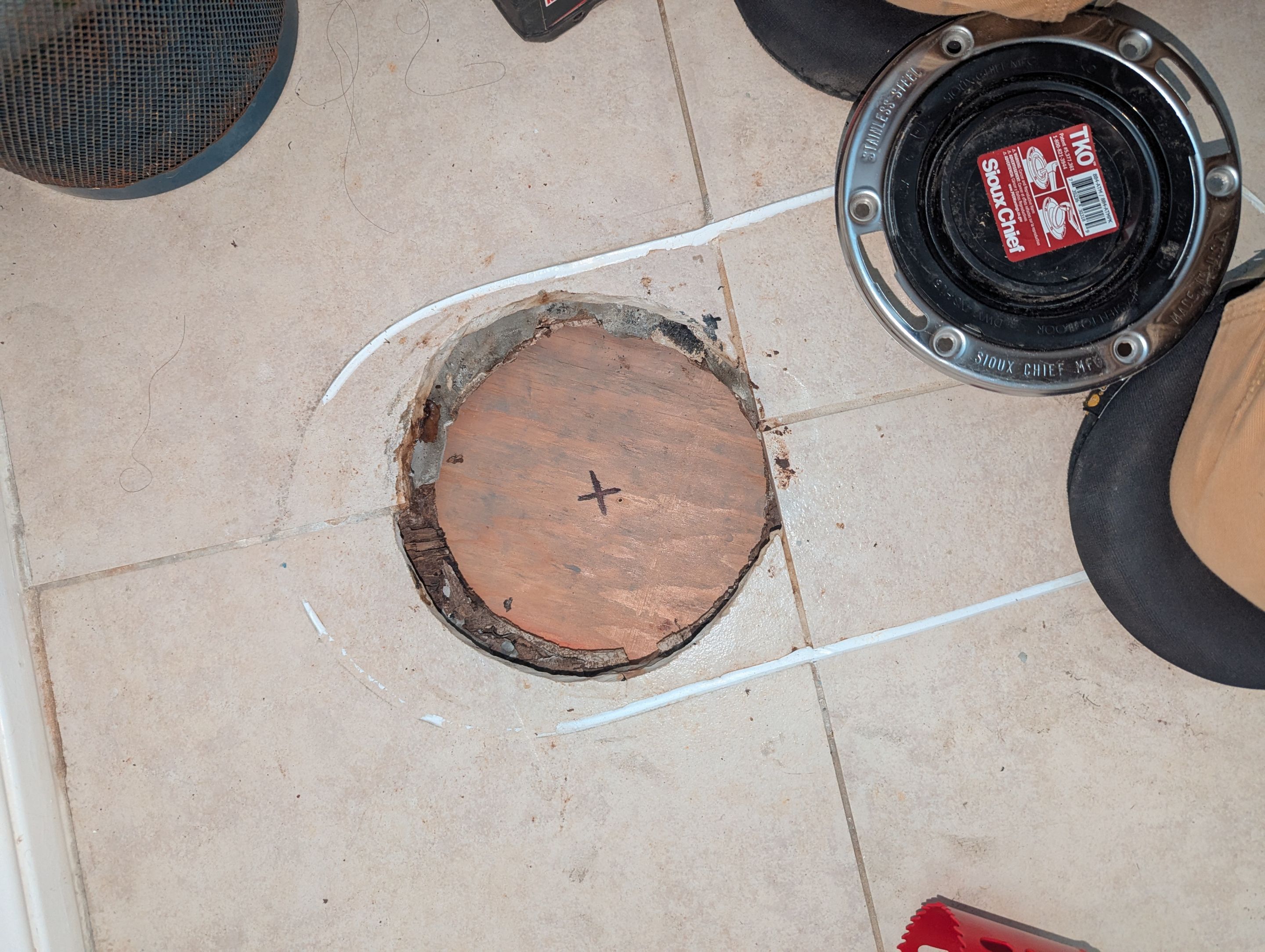 New Toilet Drain and Subfloor Repair by Professional Plumbing Inc