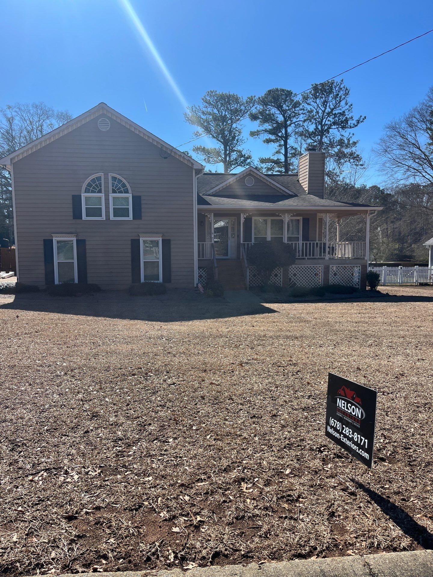 Acworth, GA James Hardie Board and Batten Siding Installation, Porch Renovation, Exterior Painting, and Window Replacement by Nelson Exteriors 