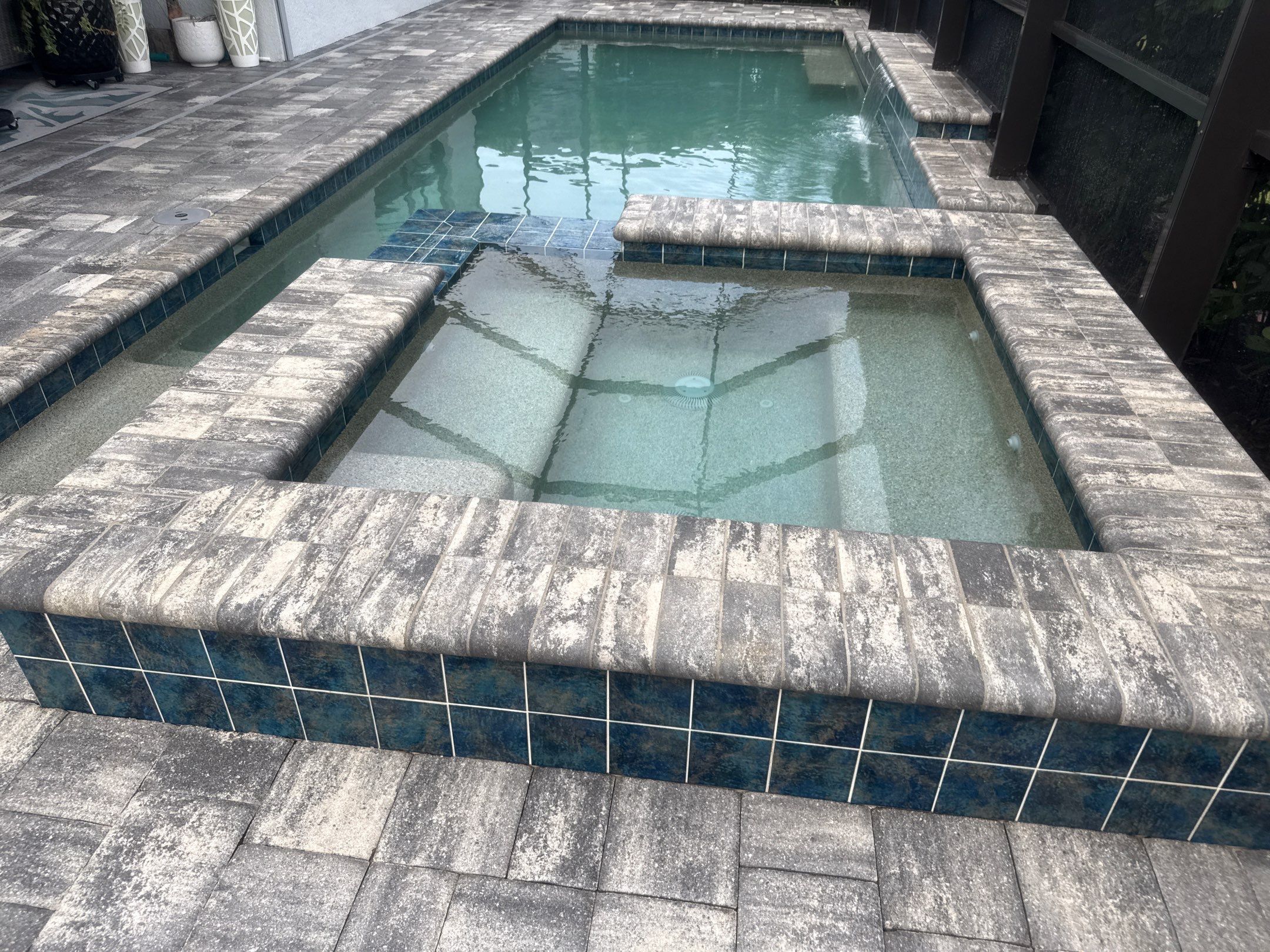 Paver Pool Deck Cleaning, Screen Enclosure & Front Entrance Cleaning – Cresswind at Lakewood Ranch, FL 34211 by Sunshine AquaWash