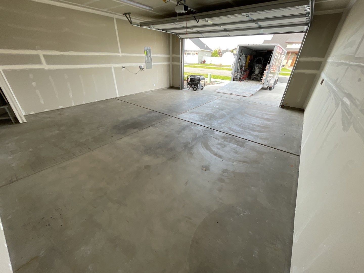 Garage Transformation using Slate Stone by Croc Coatings, LLC