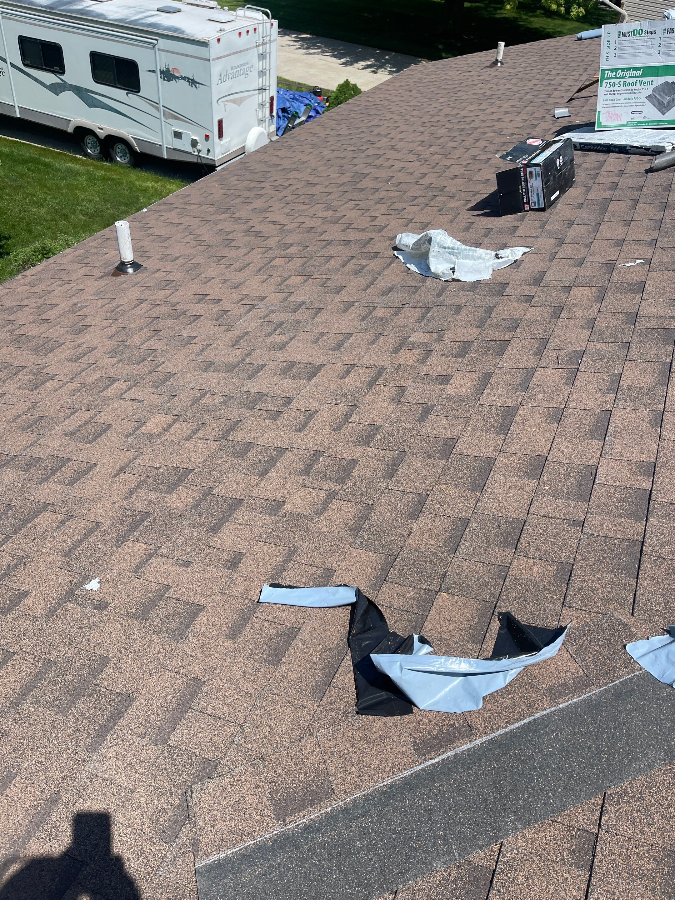 Residential Roofing Installation using IKO Dual Brown by JNR Roofing LLC